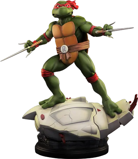  Tmnt Raphael Statue By Pop Culture Shock Ninja Turtles Statue Png Ninja Turtle Logo