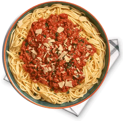  Butter Chicken Pasta Bolognese Spaghetti Top View Png Pasta Png