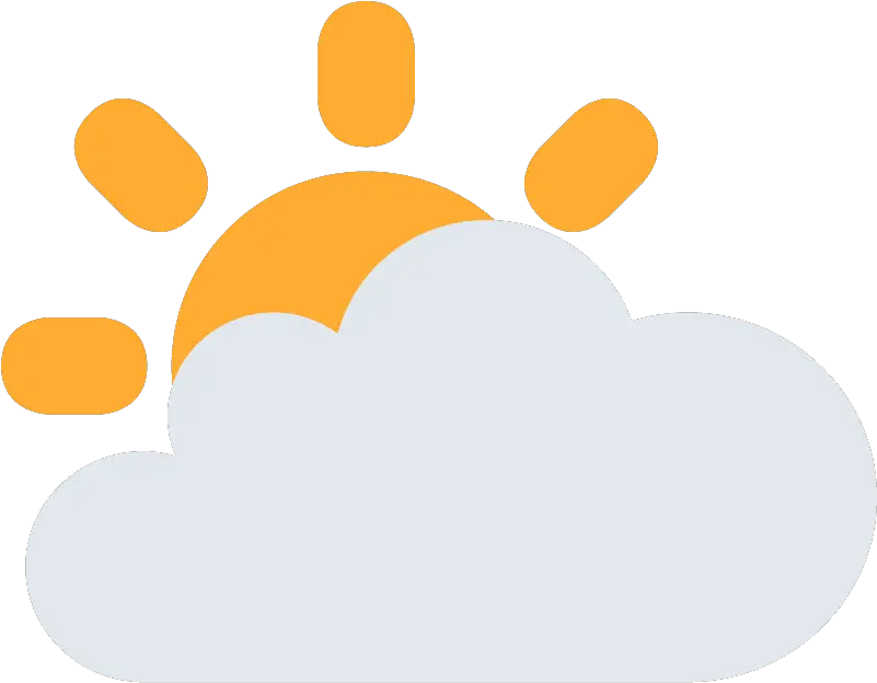  Sun Behind Large Cloud Emoji Clipart Partly Cloudy Emoji Png Sun Emoji Png