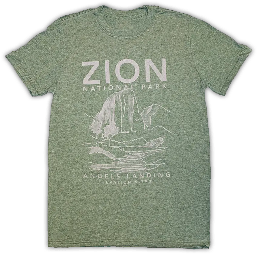  Angels Landing T Shirt Green Zion National Park Forever Active Shirt Png Green Tshirt Png