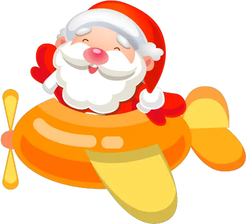  Order Your Custom Holiday E Card Transparent Santa In Plane Png Christmas Icon Background