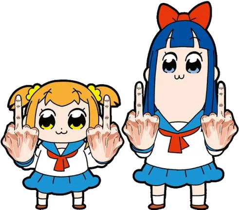  Pop Team Epic Middlefingers Pop Team Epic Png Pop Team Epic Transparent