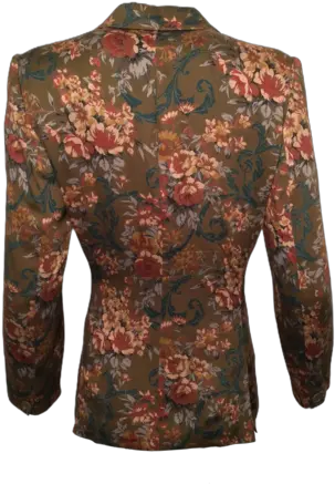  Flower Pattern Blazer Long Sleeve Png Flower Pattern Transparent