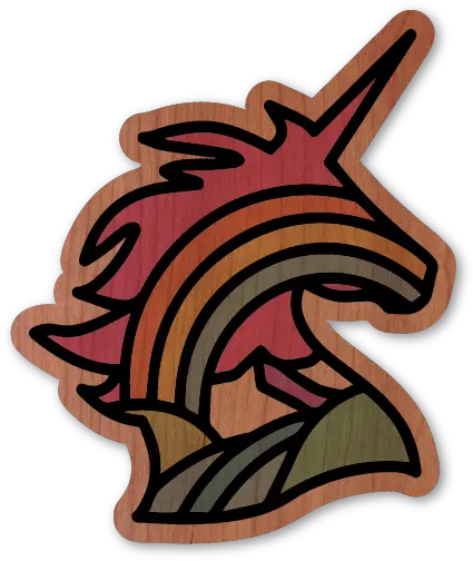  Rainbow Unicorn Automotive Decal Png Rainbow Unicorn Png