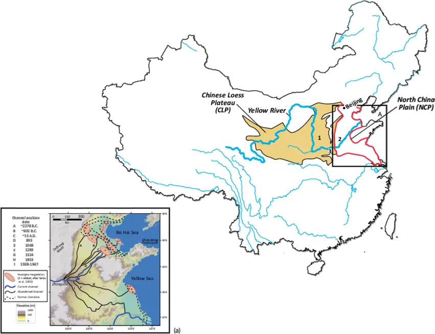  Chinese Loess Plateau Loess Plain In China Png China Map Png