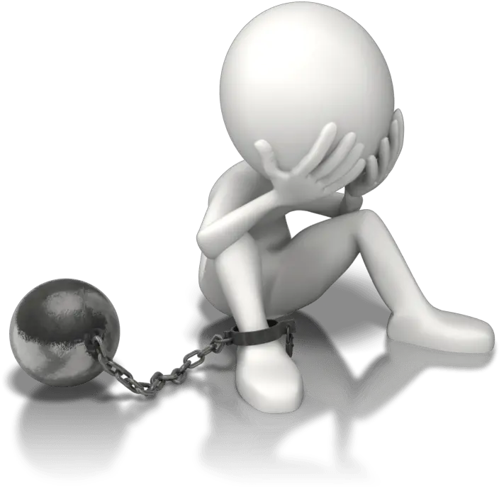  Download Stress With Ball Chain Person Struggling With Life Png Ball And Chain Png