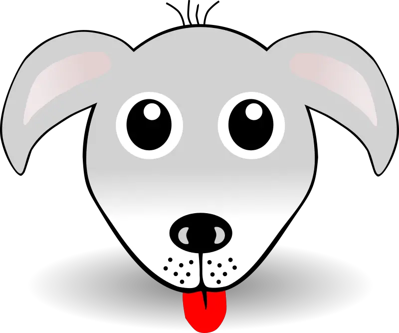  Funny Dog Face Grey Cartoon Clipart Dog Face Clipart Black And White Png Funny Dog Png