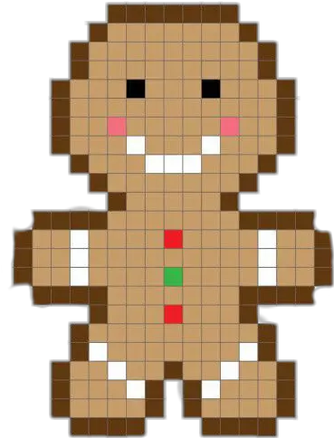  Navidad Png Sticker Galletas Pixel Art Gingerbread Man Navidad Png