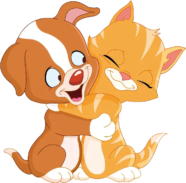  Clipart Cat Puppy Transparent Free For Gato Y Perro Dibujo Png Puppy Clipart Png