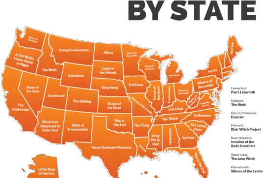  The Horror Movie Your State Is Most Obsessed With Mapped Soda Most Popular Soda In Each State Png Horror Transparent