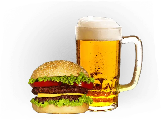  4570book Hd Ultra Burger And Beer Clipart Png Pack 4481 Beer And Food Png Beer Clipart Transparent Background