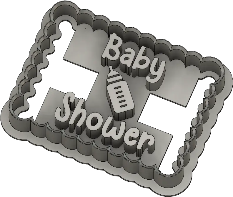  Download Stl Files Baby Shower Cookie Cutter Cults Language Png Baby Shower Logo