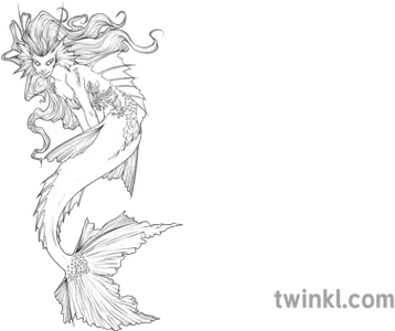  Sirens Colouring In Drawings Person Greek Mythology Fantasy Mythical Creature Png Sea Monster Icon