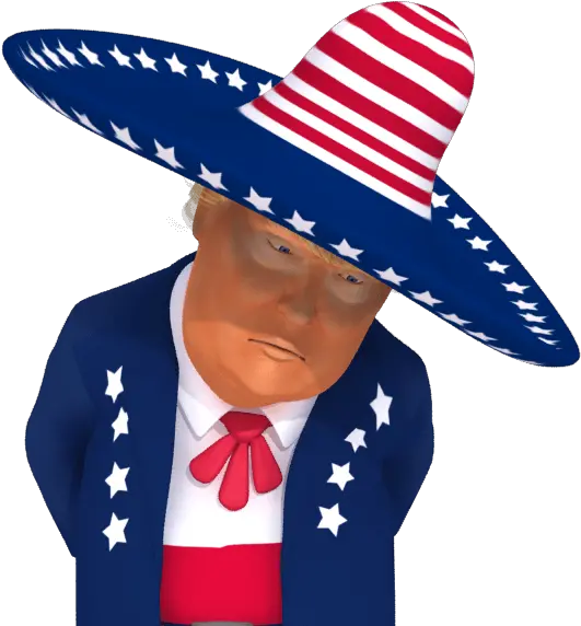  Trumpstickers Disappointed Trump 3d Caricature U2013 Dedipic Kappa Black Bomber Jacket Png Donald Trump Png