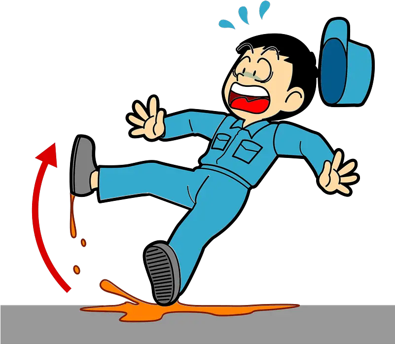  Lyle Factory Worker Man Is Falling And Becoming Injured Clipart Slip Png Man Falling Png