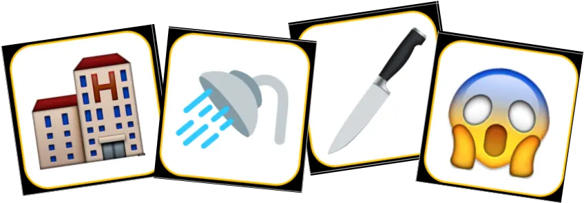  Scary Movie Emoji Scramble Printable Party Game Kitchen Knife Png Party Emoji Png