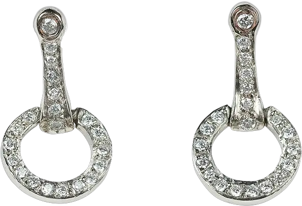  Half Snaffle Bit Diamond Earrings Van Dell Jewelers Solid Png Diamond Earrings Png