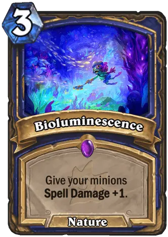  New Shaman Epic Card Revealed Bioluminescence News Bioluminescence Hearthstone Png Sleep Spell Icon