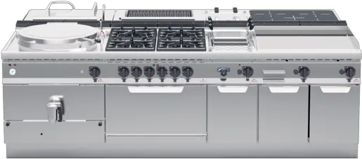  Bertou0027s The Professional Industry Kitchen G9f6 T 6 Burners Gas Range Png Kitchen Png