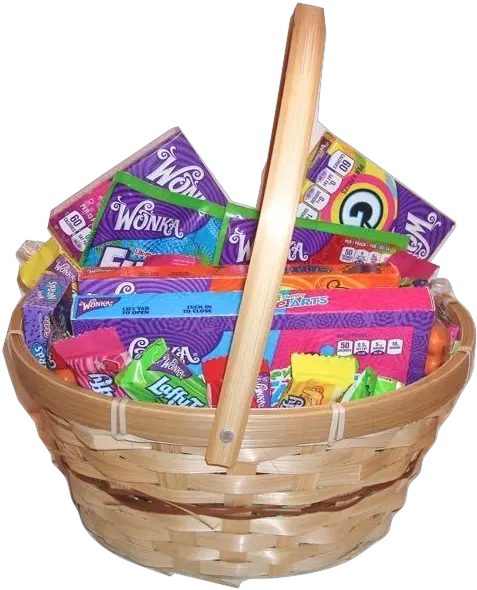  Willy Wonka Candy Gift Basket Wonka Nerds Png Basket Transparent