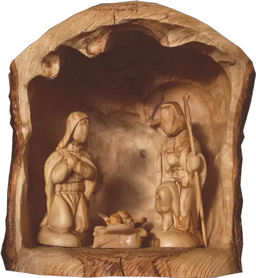  Olive Wood Joyful Nativity Set Carving Png Nativity Scene Png