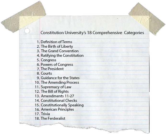  Constitution University Welcome Horizontal Png Torn Notebook Paper Png