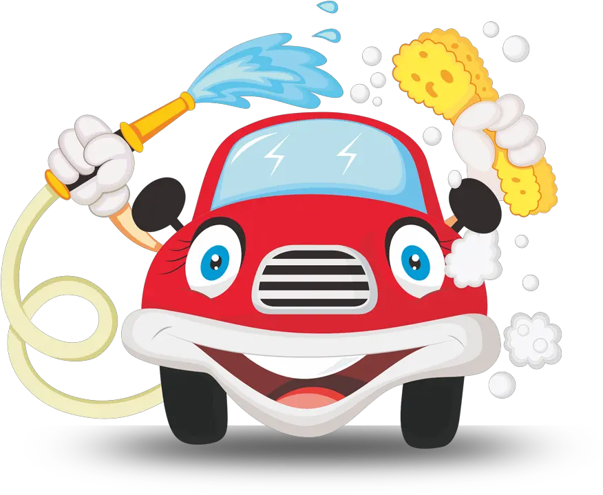  Download Car Wash Cartoon Illustration Car Care Cartoon Png Car Cartoon Png