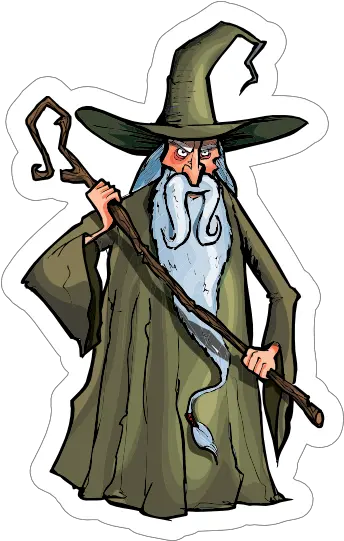  Green Robed Wizard Sticker Wizard Png Wizard Transparent