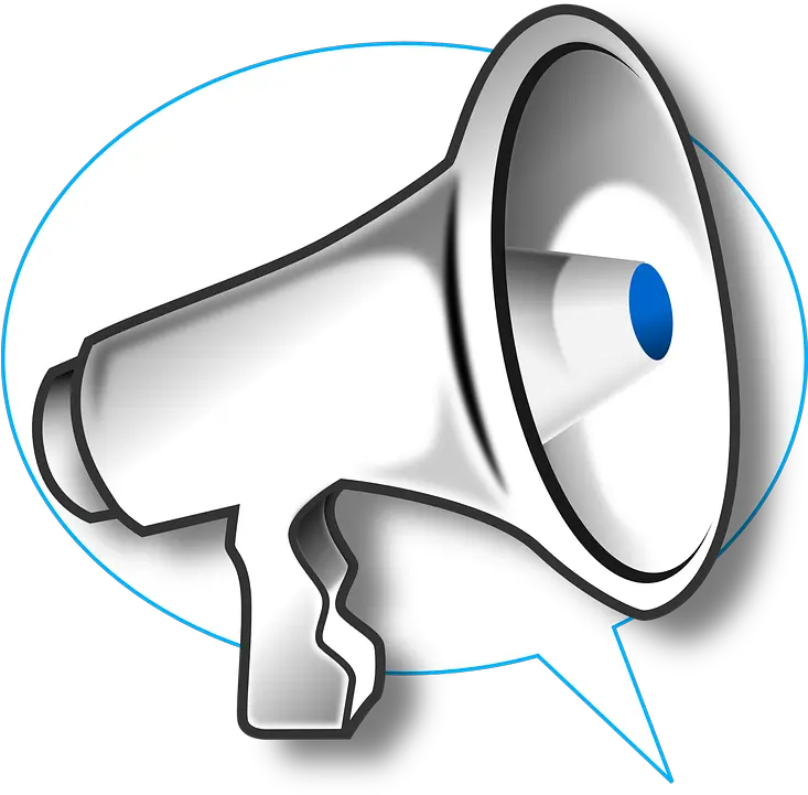  Megaphone Bullhorn Loudhailer Free Vector Graphic On Pixabay Megaphone Clip Art Png Megaphone Png