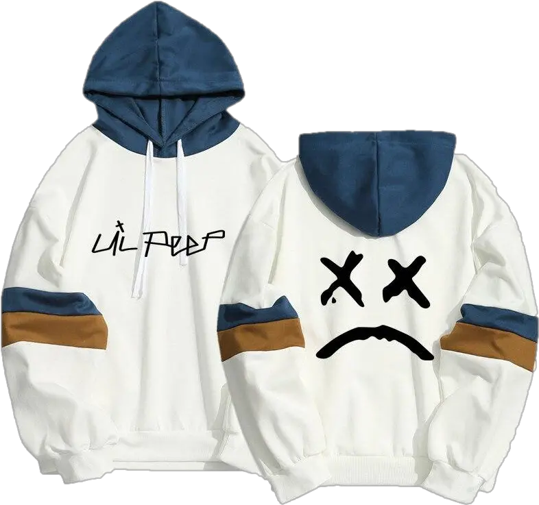  Lil Peep Blue White Hoodie Lil Peep Png Lil Peep Png