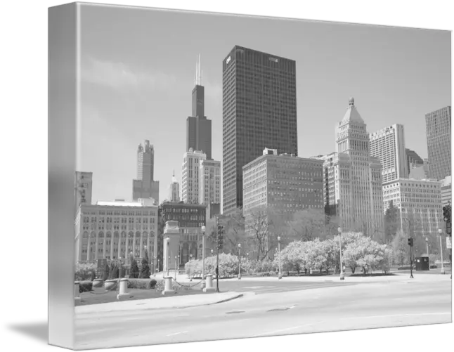  Chicago Skyline By Frank Romeo Willis Tower Png Chicago Skyline Png