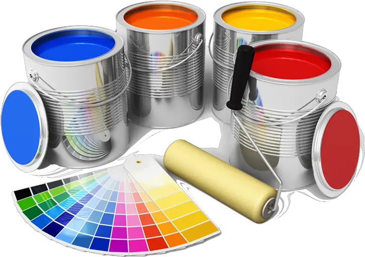  Paint Buckets Color Paint Cans Png Paint Bucket Png