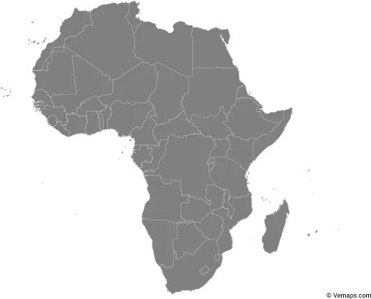  Grey Map Of Africa Africa Country Vector Png Africa Map Png