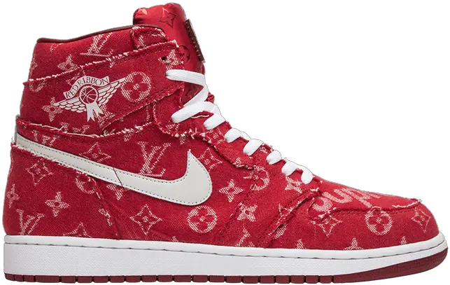  Louis Vuitton Collection Goat Supreme X Louis Vuitton X Red Ribbon Recon X Air Jordan 1 Retro High Png Louis Vuitton Pattern Png