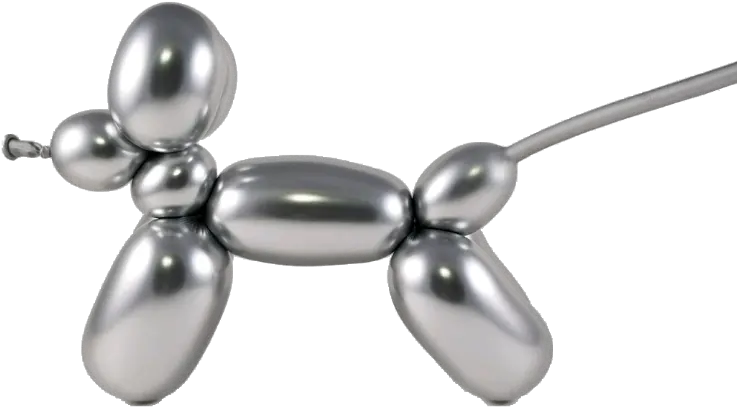  Download Original Chrome Real Latex Balloon Dog Balloon Crystal Png Real Balloon Png