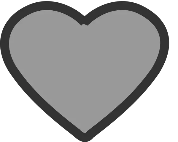  Vector Image Of Thick Blue Heart Icon Free Svg Grey Heart Png Heart Icon Transparent