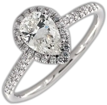  Diamond Ring 050100ct Pear Cut Halo Engagement Ring Ring Png Diamond Ring Png