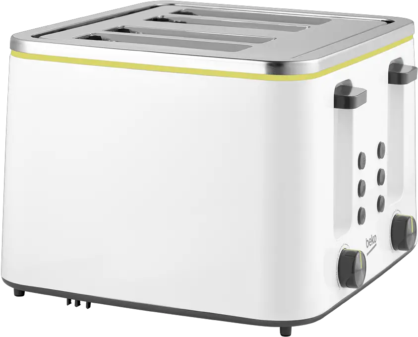  Toaster 1400 W 4 Slot Tam4341w Uk Beko Toaster Png Toaster Transparent Background