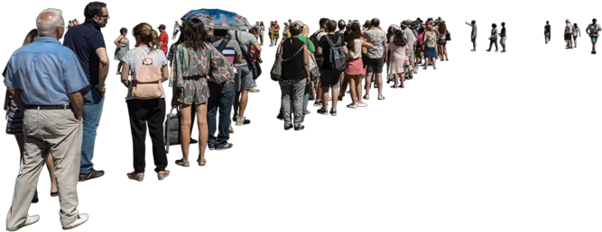  Download Hd People Standing In Line Png Transparent Crowd Walking Png People In Line Png