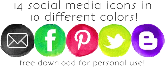  140 Free Watercolor Social Media Icons Crabfish Sharing Png Icon For Media