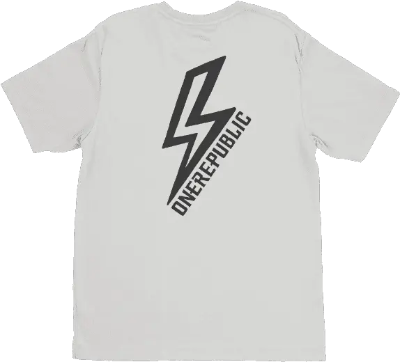  White Lightning Bolt Tee T Shirt Wwf Png Lightning Bolt Logo