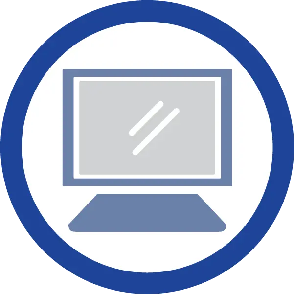  Download Gauging Your Technology Skills Computer Skills Blue Icon Png Computer Skills Icon