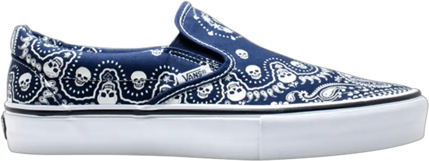  Slip On Lx U0027skull Bandanau0027 Vans Full Size Png Download Blue Bandana Vans Vans Png