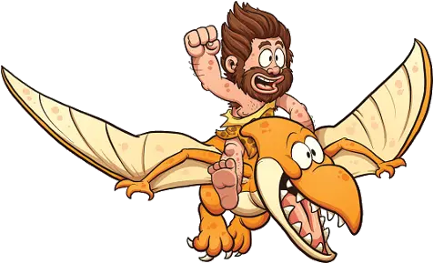  Library Of Cavewoman Word Clip Royalty Caveman Riding Pterodactyl Png Caveman Png