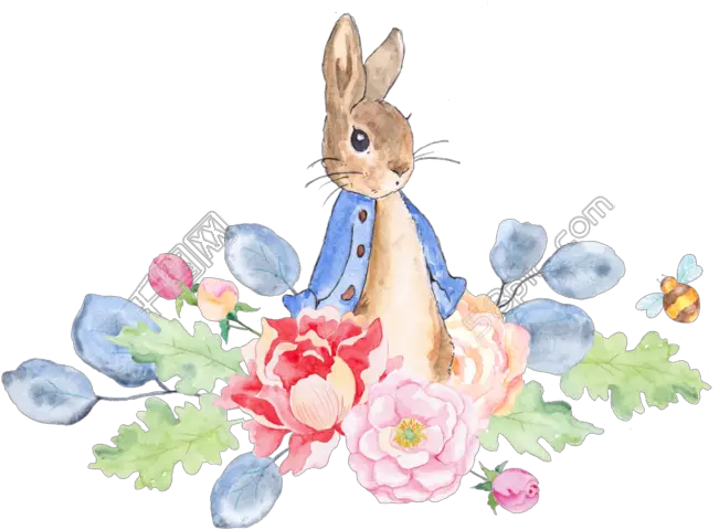  Download Watercolor Flowers Bouquet Png Peter Rabbit Peter Rabbit Png Flowers Bouquet Png