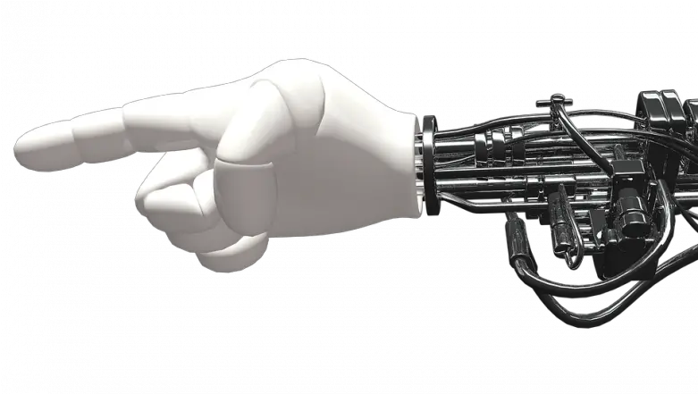  Hand With A Pointer Finger Extended Transparent Robot Hand Png Robot Transparent Background