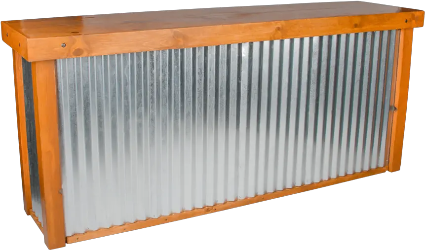  Calistoga Corrugated Metal Bar 8u0027 X 24 42 High Rentals Bar With Corrugated Metal Png Metal Bar Png