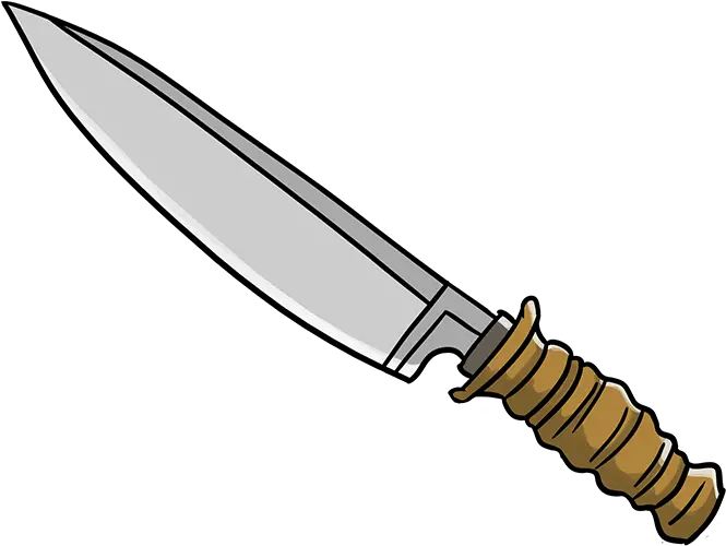  How To Draw A Knife Really Easy Drawing Tutorial Bowie Knife Png Knife Emoji Png