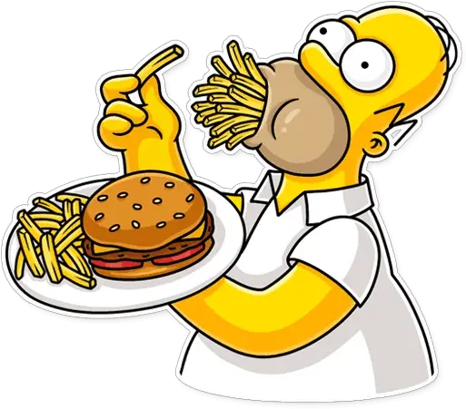  Homer Simpson Telegram Sticker Stickers Homero Simpson Png Simpson Png