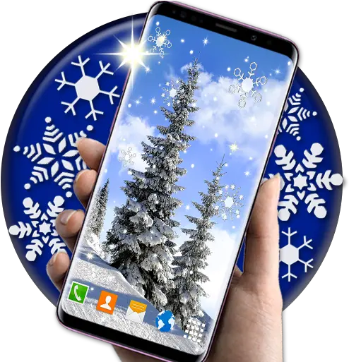  Winter Snow Wallpapers Forest Live Wallpaper Google Christmas Tree Png Snowfall Transparent Background